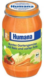 Humana Piure Legume Orez si Curcan (de la 8 luni) 190gr