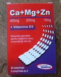 Calciu+Magneziu+Zinc+Vit D3 *30 comprimate