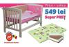 Mesterel pachet promo patut co-sleeper cu saltea cocos-burete-cocos