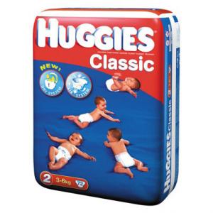 HUGGIES Classic - Scutece Copii Nr. 2 (3-6 kg) - 70 buc