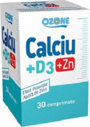 Calciu+D3+Zn - 30 comprimate