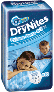 HUGGIES Dry Nites Boy - Chilot Absorbant Noapte Copii 4-7 ani (17-30 kg) - 10 buc