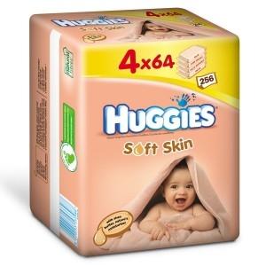 HUGGIES Soft Skin Quatro Servetele Umede Copii *256buc