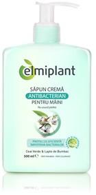 Elmiplant Sapun Crema Antibacterian cu Ceai Verde si Lapte de Bumbac 500ml