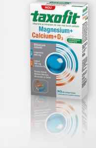 Taxofit Magneziu + Calciu + Vitamina D3 - 40 comprimate
