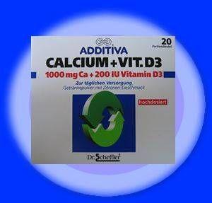 ADDITIVA Calciu 1000mg cu Vitamina D3 - 20 plicuri
