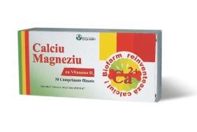 Calciu Magneziu + Vitamina D3 - 30 comprimate filmate
