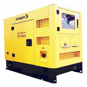 Generator insonorizat Stager YDY15S3 - E , silent 1500rpm, diesel, trifazat