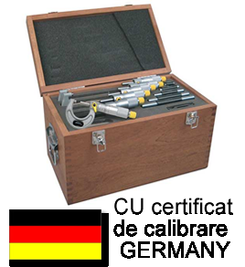 Set micrometru 0 - 100 mm cu certificat de calibrare