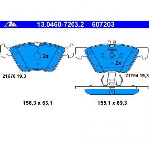 Set placute frana frana disc MERCEDES BENZ E CLASS  W211  PRODUCATOR ATE 13 0460 7203 2