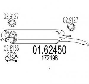 Toba esapament finala PEUGEOT 305    581A  PRODUCATOR MTS 01 62450