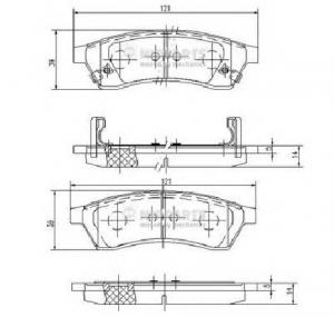 Set placute frana frana disc CHEVROLET EPICA  KL1  PRODUCATOR NIPPARTS J3610904