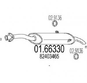 Toba esapament finala FIAT CROMA  154  PRODUCATOR MTS 01 66330