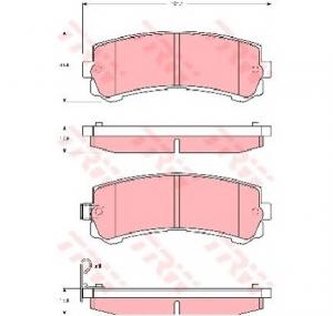 Set placute frana frana disc NISSAN PATROL GR Mk II autoturism de teren  inchis  Y61  PRODUCATOR TRW GDB3362