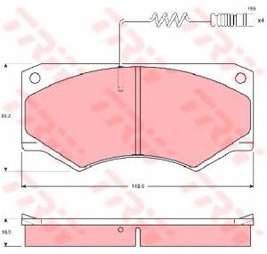 Set placute frana frana disc MERCEDES BENZ T1 caroserie  601  PRODUCATOR TRW GDB1067