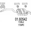 Toba esapament finala peugeot 807  e  producator mts 01 60542