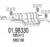 Toba esapament finala opel zafira a  f75  producator mts 01 98330