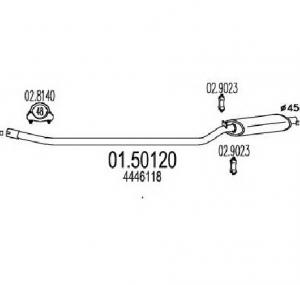 Toba esapamet intermediara FIAT 132 PRODUCATOR MTS 01 50120