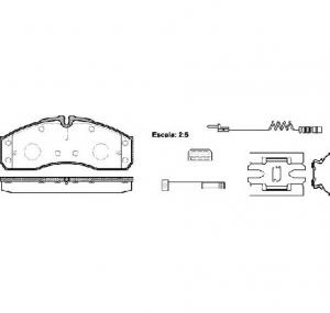 Set placute frana frana disc MERCEDES BENZ SPRINTER 5t platou   sasiu  905  PRODUCATOR ROADHOUSE 2651 22