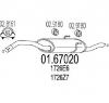 Toba esapament finala PEUGEOT 806  221  PRODUCATOR MTS 01 67020