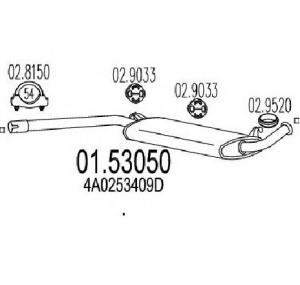 Toba esapamet intermediara AUDI 100  4A  C4  PRODUCATOR MTS 01 53050