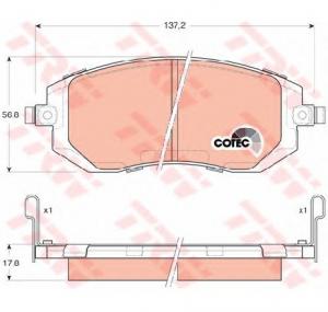 Set placute frana frana disc SUBARU FORESTER  SH  PRODUCATOR TRW GDB3328