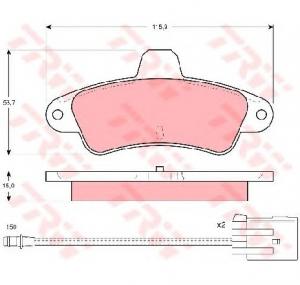 Set placute frana frana disc FORD MONDEO    GBP  PRODUCATOR TRW GDB1112