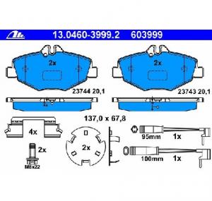 Set placute frana frana disc MERCEDES BENZ E CLASS T Model  S211  PRODUCATOR ATE 13 0460 3999 2