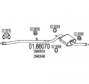 Toba esapament finala SEAT RONDA  022A  PRODUCATOR MTS 01 66070