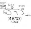 Toba esapament finala PEUGEOT 206 hatchback  2A C  PRODUCATOR MTS 01 67300