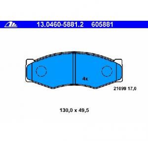 Set placute frana frana disc NISSAN SERENA  C23M  PRODUCATOR ATE 13 0460 5881 2