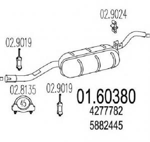 Toba esapament finala FIAT 127 PRODUCATOR MTS 01 60380