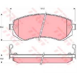 Set placute frana frana disc NISSAN PATROL GR Mk II autoturism de teren  inchis  Y61  PRODUCATOR TRW GDB1009