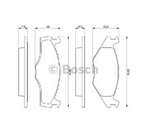 Set placute frana frana disc VW POLO  86C  80  PRODUCATOR BOSCH 0 986 461 106