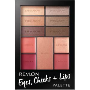 Paleta Completa Pentru Machiaj Revlon Eyes, Cheeks + Lips -100 Romantic Nudes