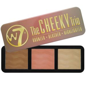 Paleta Profesionala Iluminatoare W7 The Cheeky Trio - Bronzer, Blusher