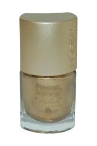 Lac pt unghii Loreal Resist and Shine Titanium - 738 Gold Sparkle