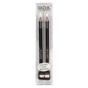 Creioane pt ochi Technic Duo Eyeliners cu ascutitoare - Dark Grey