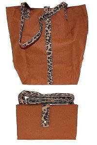 Geanta Elizabeth Arden Tote Bag - maron si finisaje leopard