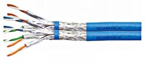Cablu S/FTP dublu Cat.7, Schrack, LS0H albastru