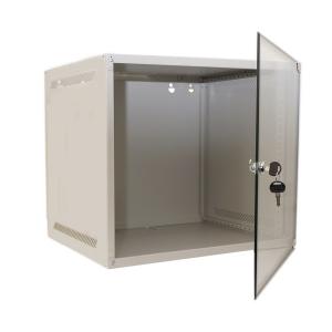 Cabinet rack de perete 9U Xcab, 450mm x 463mm, usa fata sticla securizata, montare pe perete