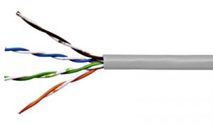 Cablu cat 5e UTP, manta PVC culoare gri, Schrack