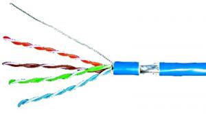 Cablu F/UTP Cat.5e, Schrack, PVC albastru tambur