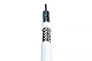 Cablu coaxial DIGI-SAT 3010, Schrack, 75 Ohm, PVC alb, colac 100m