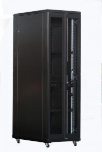 Cabinet rack de podea 42U Xcab, 800mm x 1000mm, usa fata metal perforat, usa spate metal perforat dubla sectiune
