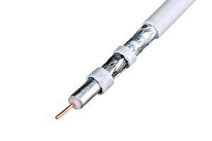 Cablu coaxial DIGI-SAT 3030, Schrack, 75 Ohm, PVC alb