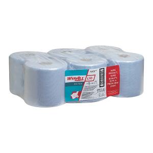 Lavete industriale Kimberly-Clark Wypall L10, 1 strat, 6 bucati/bax, albastre