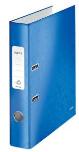 Biblioraft LEITZ 180 WOW, carton laminat, A4, 52 mm, albastru