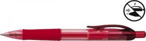 Pix cu gel PENAC FX-7, rubber grip, 0.7mm, corp transparent rosu - scriere rosie
