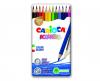 Creioane colorate carioca acquarell, hexagonale, 12
